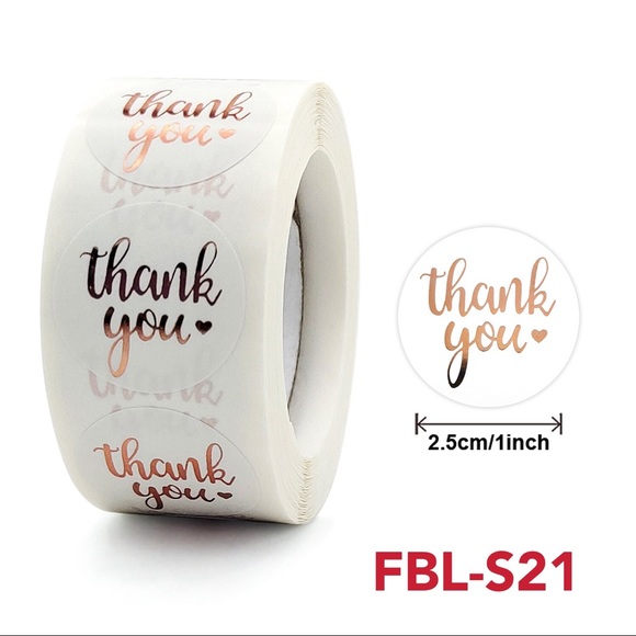 4 Rolls of Thank you stickers-#FBL01 - Picture 7 of 15